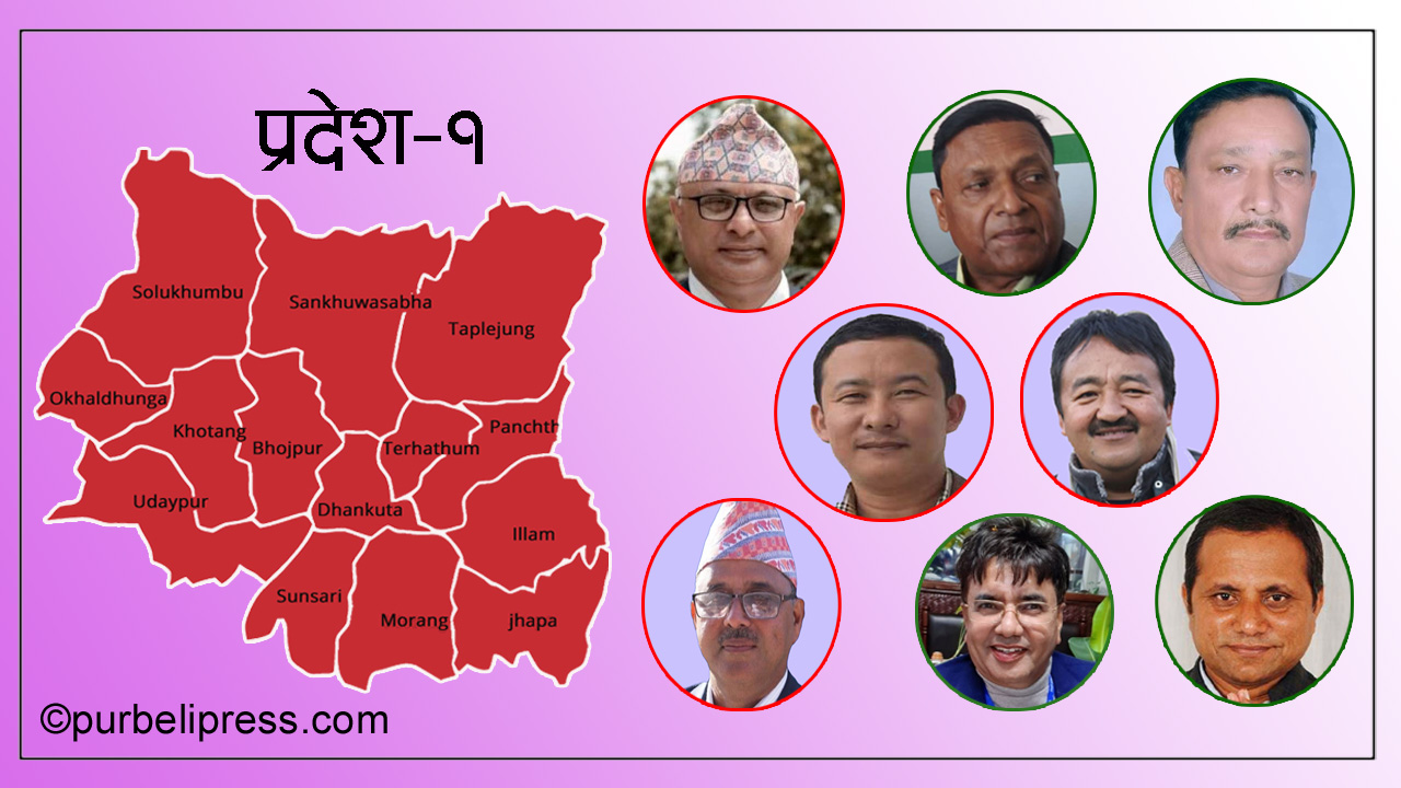 प्रदेश १ को भावी मुख्यमन्त्रीमा कुल दलबाट को ?