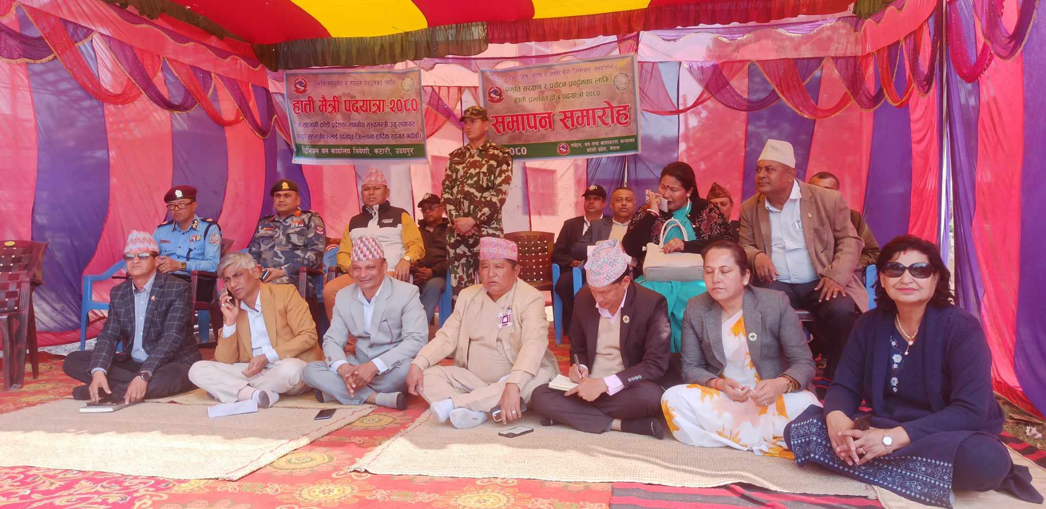 कोशीका मुख्यमन्त्री कार्कीको हात्तीमैत्री पदयात्रा सम्पन्न
