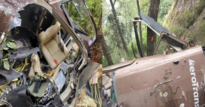उत्तराखण्डमा हेलिकोप्टर दुर्घटना : पाँच जनाको मृत्यु, दुई गम्भीर घाइते
